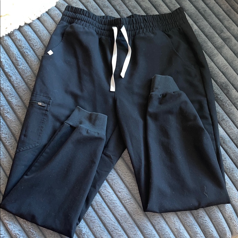 Figs Women’s Black Joggers with Grey Accent